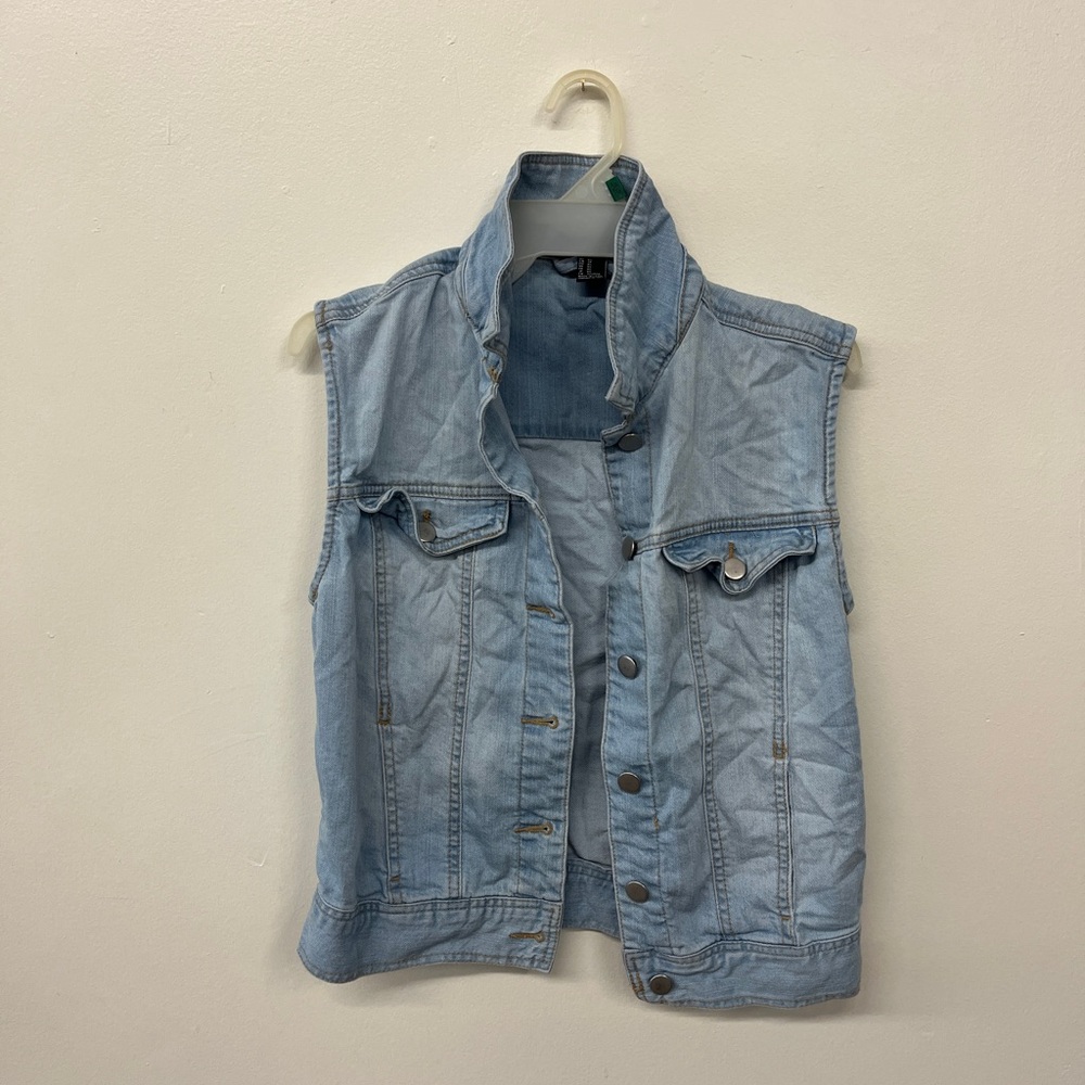 Forever 21 Blue Denim Vest